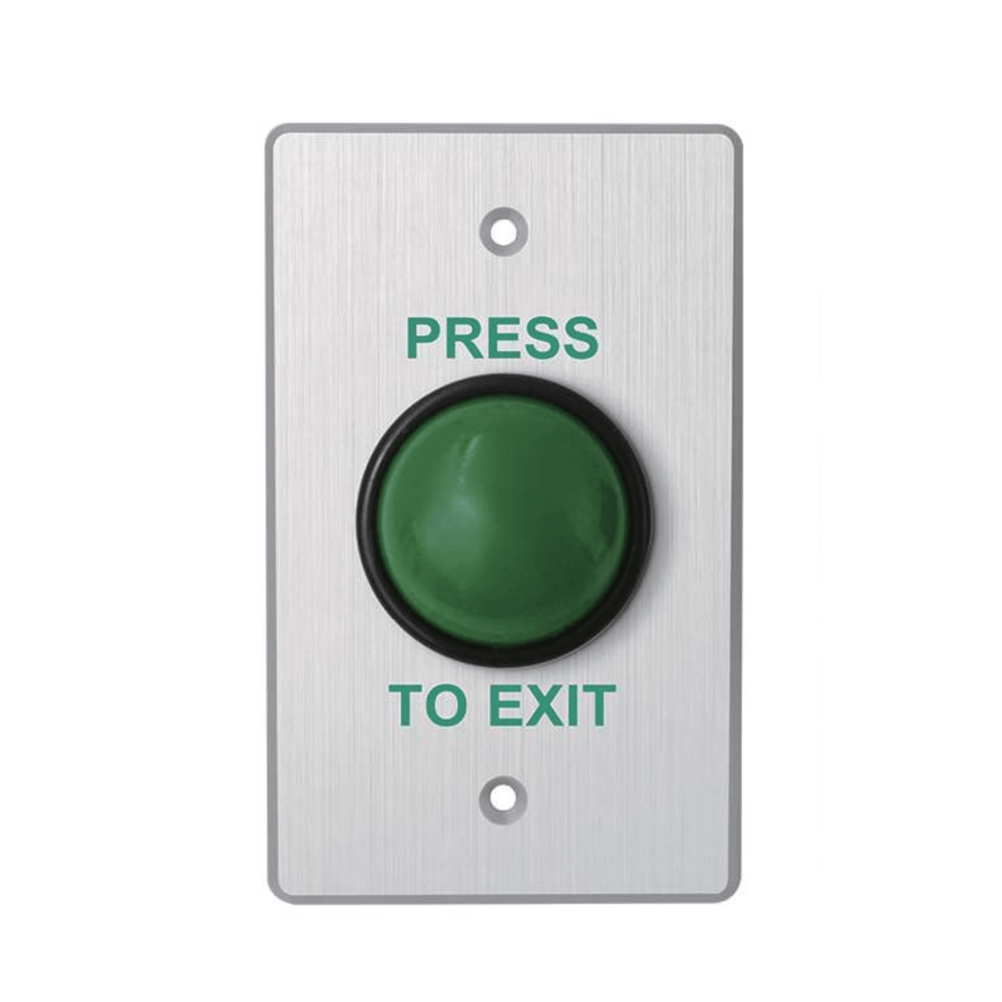 Botón de Cabeza Tipo Hongo / Exterior IP66 / Color Verde / Placa de Acero Inoxidable