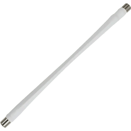 Jumper Coaxial Delgado Color Blanco de 25.4 centímetros de Longitud y Conectores F Hembra en Ambos Extremos. 75 Ohm de Impedancia.