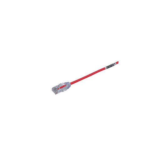 Cable de Parcheo TX6, UTP Cat6, Diámetro Reducido (28AWG), Color Rojo, 0.5 m