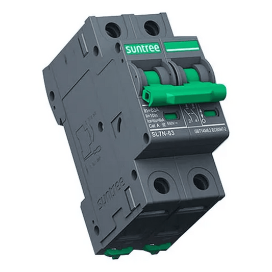 Protección Térmica/ Interruptor 2P, 40 A,  Corriente Directa  800 Vcc para Aplicación Fotovoltaica Montaje Riel DIN