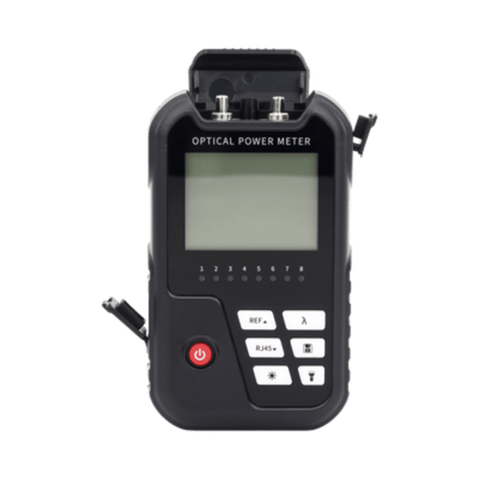 Medidor de Potencia Óptica (MINI OPM) / Versión Reducida / Compatible con Fibra Óptica Multimodo y Monomodo / Soporta conectores SC, ST Y FC / Incluye Función de VFL 2 mW / Recargable