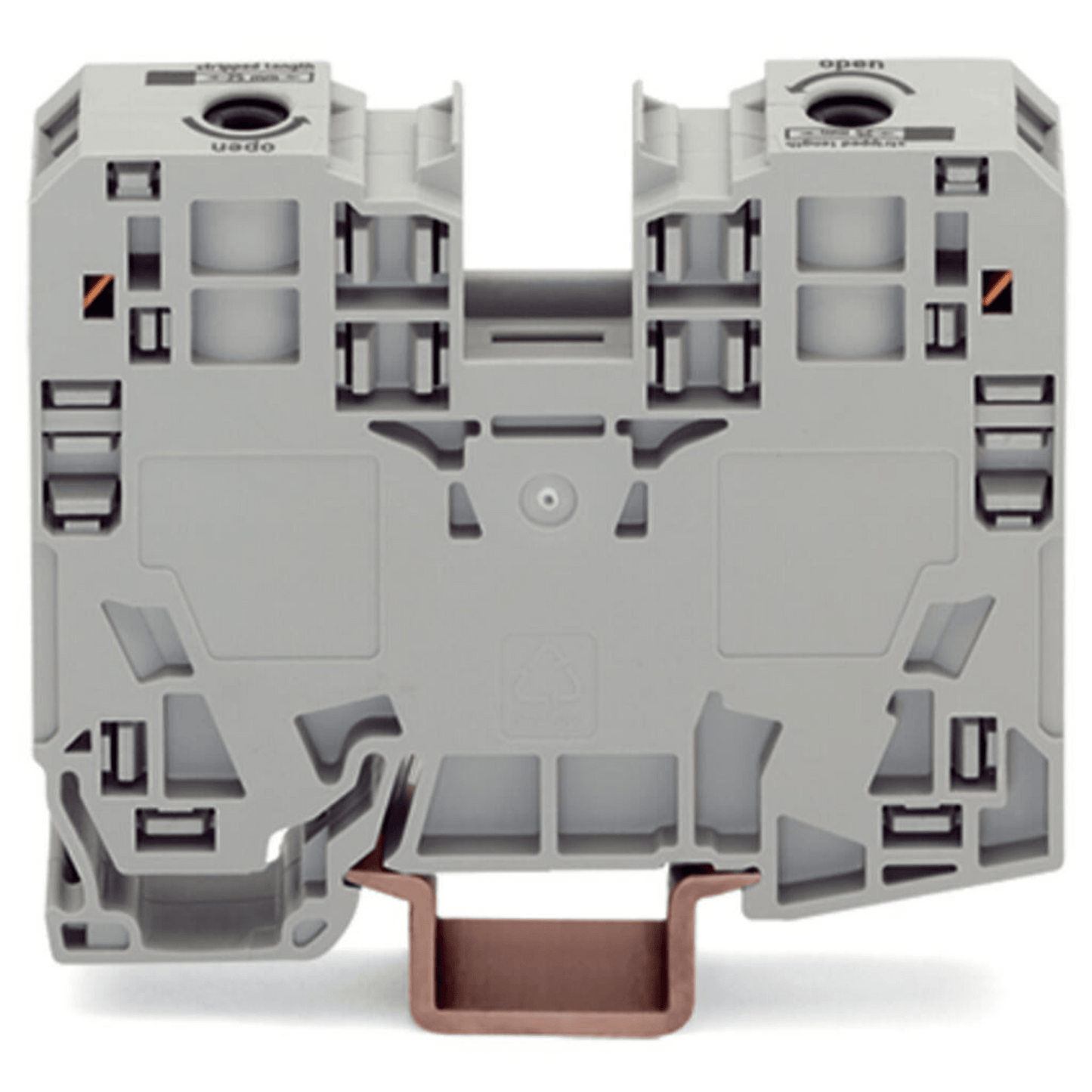 Borna de Paso / 2 Conductores / 35 mm² / POWER CAGE CLAMP / Montaje en Carril DIN 35 x 15 / Poliamida (PA66) / Gris / Tensión 1000 V / Corriente 125 A
