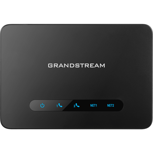 Adaptador de Teléfono Analógico ATA 2 Puertos FXS (Conectar Teléfono Análogo) con Router NAT Gigabit / Compatible SIP / Cifrado AES Reforzado / Calidad de Voz HD / Soporta Fax T.38 / Router NAT Alto Rendimiento