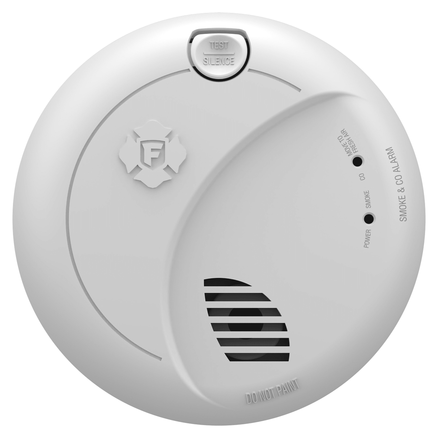 Alarma de Humo y Monóxido de Carbono AC / Batería Sellada de 10 Años / Advertencia de Voz con Ubicación / Indicador de Alarma con Bloqueo / Sensor Fotoeléctrico y Electroquímico / Interconexión de hasta 18