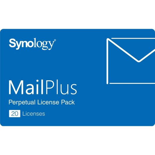 Paquete de Licencias Synology MailPlus | 20 Cuentas de Correo Electrónico Activas | Licencias Permanentes | Compatible con Synology NAS | Alta Disponibilidad | Migración de Licencias.
