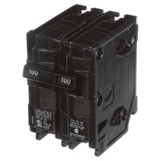 Interruptor automático enchufable tipo QP 2 polos, 100 amp