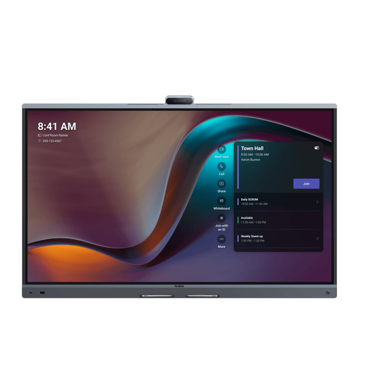 Yealink MeetingBoard 65 Pro, Centro de Colaboración Inteligente con IA, 4K UHD, Android 13, Micrófonos Integrados y Cámara Ultra Gran Angular