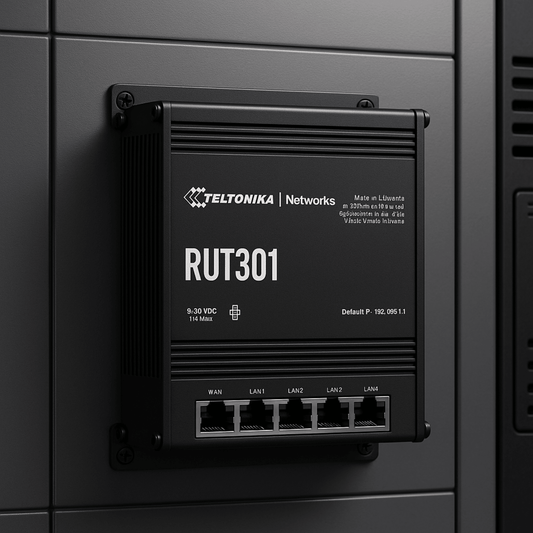 Router Industrial con 5 Puertos Ethernet / RutOS Seguro y Avanzado / Firewall y VPN Integrados / I/O Digital / Administración Remota RMS