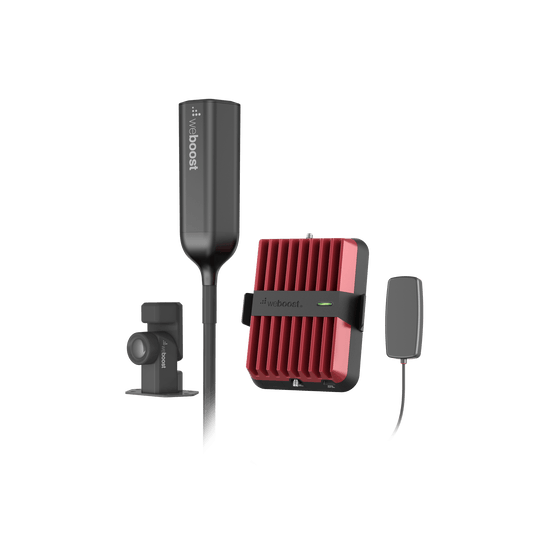 Amplificador Celular Drive Reach Overland para Vehículos Todo Terreno / Multioperador y Multidispositivo / Amplificación 32x / Tribanda (B5, B2/25 y B4) / Ganancia Máxima 50 dB / Antena Omnidireccional plegable.