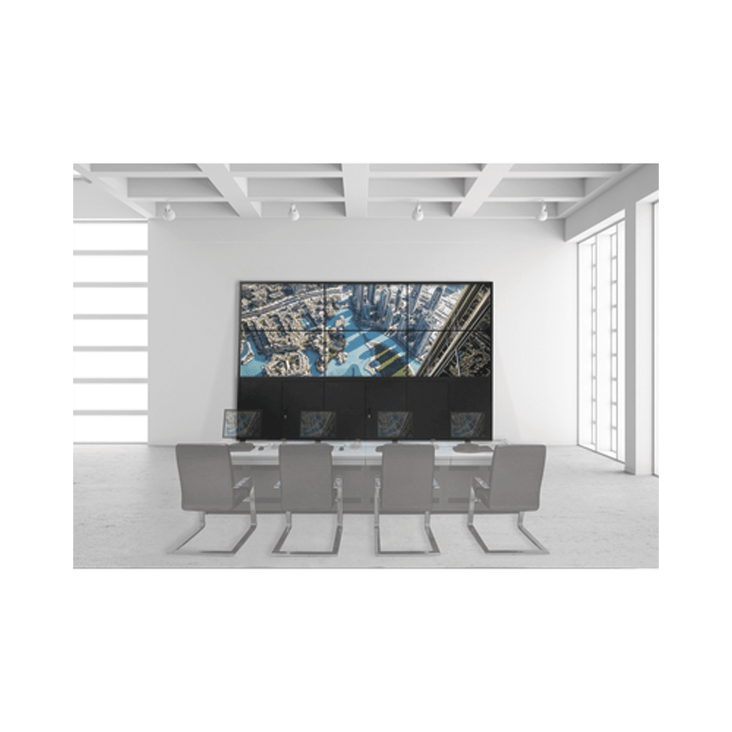 Kit Videowall 3X3 / Incluye 9 Pantallas de 55" / Decoder / Base de Piso / Accesorios de Instalación