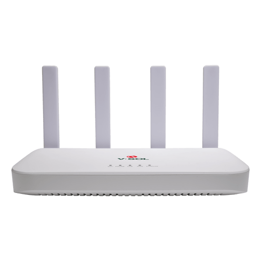 ONU GPON/EPON con Wi-Fi 6 AX1500 / Wi-Fi Doble banda 2.4 y 5 GHz / 4 Puertos Gigabit / Puerto PON SC/APC