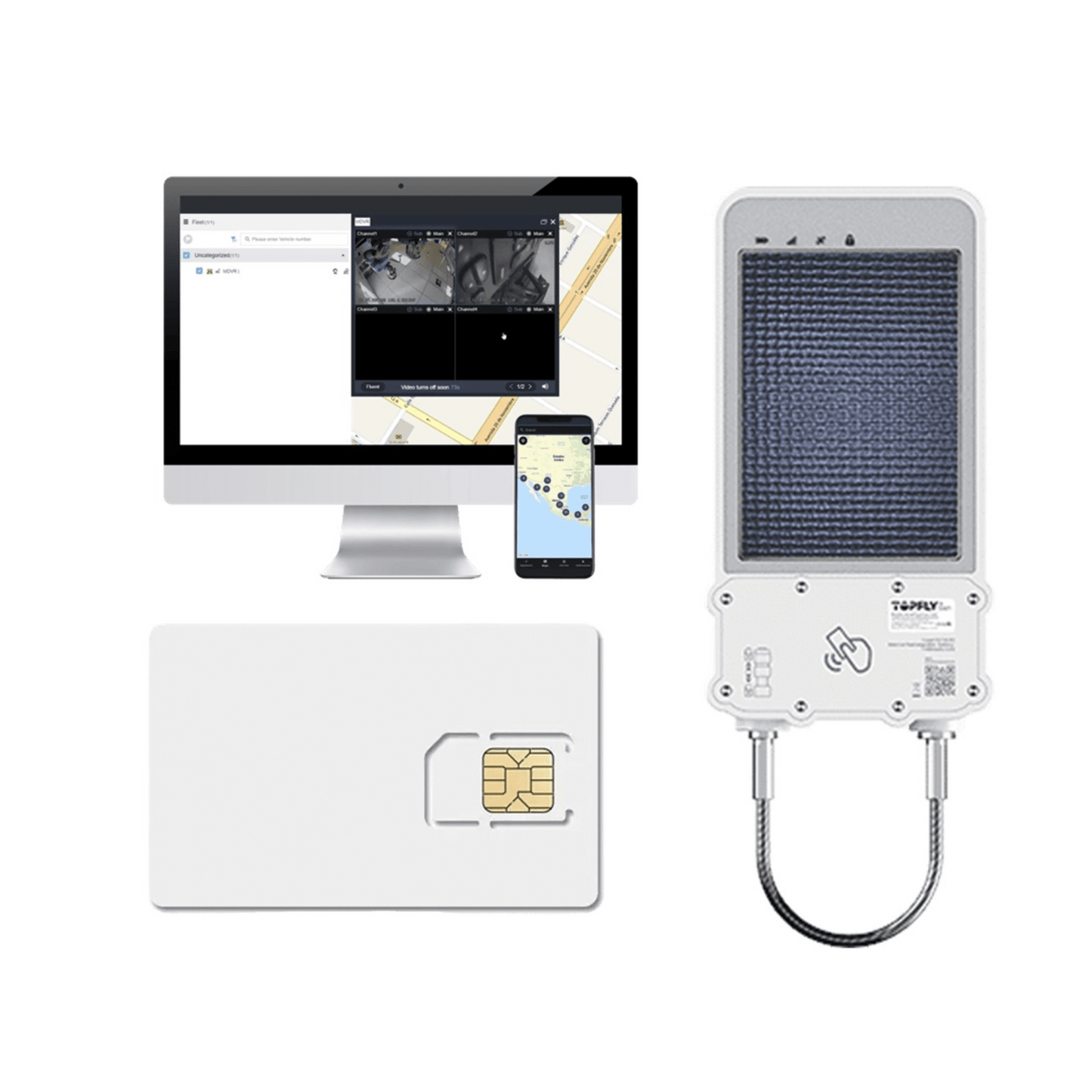 kIT Cerradura Inteligente GPS con Energía Solar / SolarGuardX 100 / Seguimiento de Activos LTE Cat-M1 / Desbloqueo por RFID BLE OTA / Impermeable IP67 / Detección de Movimiento / Batería 14400mAh / + EPCOMGPSANUAL + SIM500MB2Y
