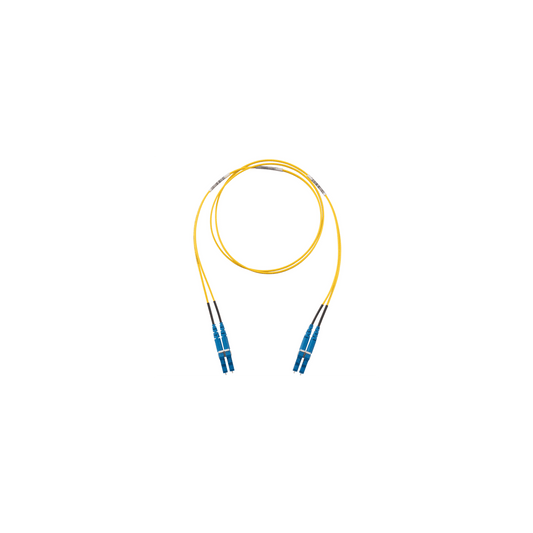 Jumper de Fibra Optica Monomodo 9/125 OS2, LC-LC Duplex, LSZH (Cero Halógenos), Color Amarillo, 1 Metro