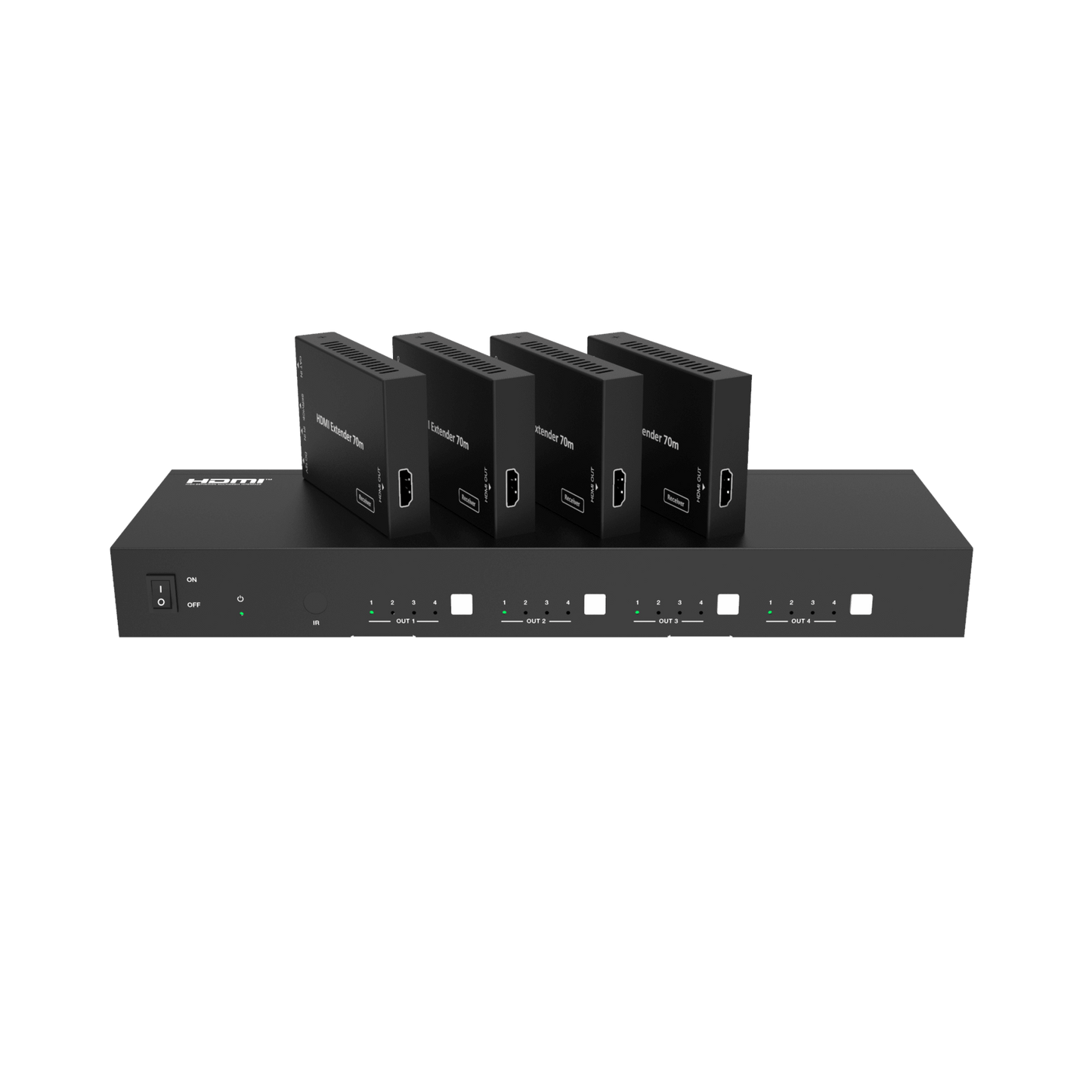 Extensor 4x4 HDMI sobre CAT 70 metros