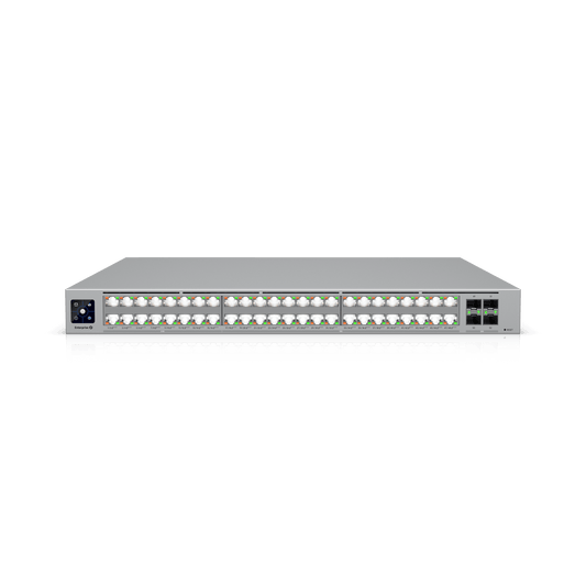 Enterprise Campus 48 PoE, Switch Empresarial Etherlighting™ PoE+++ Capa 3 de 48 Puertos (32 x 10 GbE y 16 x 2.5 GbE) y 4 Puertos SFP28 de 25 G de Alta Disponibilidad
