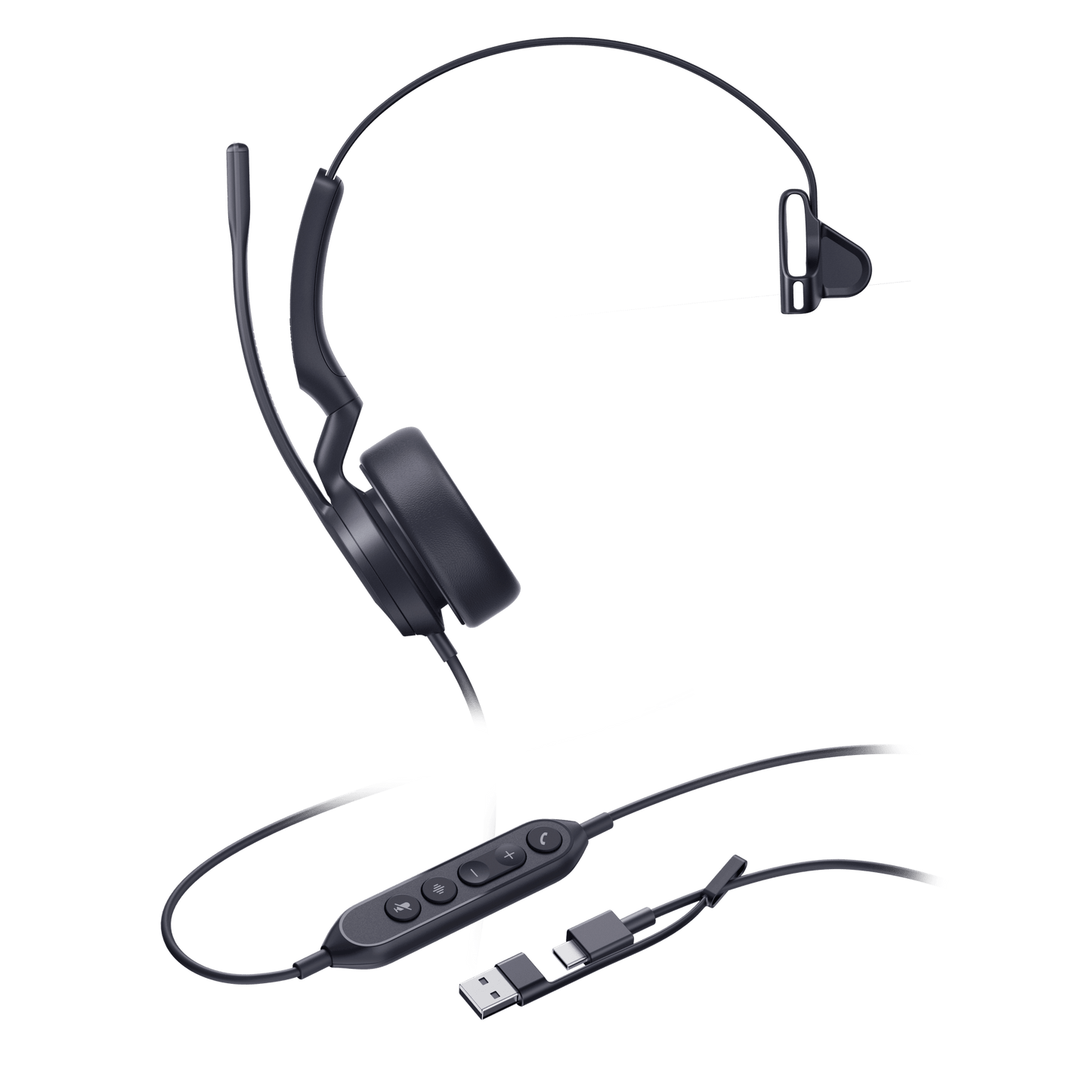 Diadema Alámbrica Yealink UH44 Mono USB-C/A Certificada con Microsoft Teams