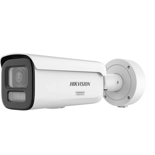[Dual Light + ColorVu 3.0 + HikAI] Bala IP 4 Megapixel / Lente Mot. 2.8 a 12 mm / 60 mts IR + Luz Blanca / Exterior IP67 / WDR 130 dB / ACUSENSE 3.0 / Microfono Integrado / Metal / NEMA 4X / ACUSEARCH