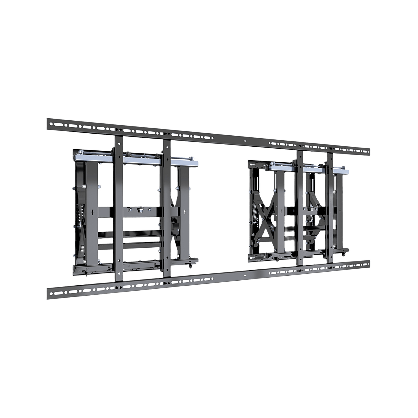 Soporte Estructural Modular para Pantallas | Altura Ajustable de 200 mm a 1600 mm | Ancho 600 mm | Profundidad 134 mm a 300 mm | Diseño Metálico| Compatible con Diferentes Tamaños de Pantallas |Soporta Formato Horizontal y Vertical.