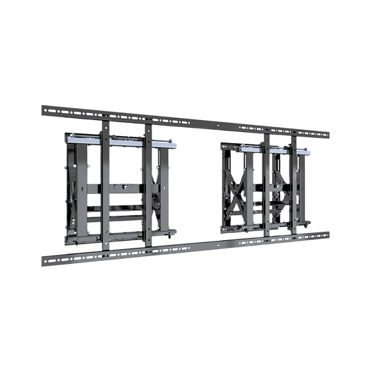 Soporte Estructural Modular para Pantallas | Altura Ajustable de 200 mm a 1600 mm | Ancho 600 mm | Profundidad 134 mm a 300 mm | Diseño Metálico| Compatible con Diferentes Tamaños de Pantallas |Soporta Formato Horizontal y Vertical.
