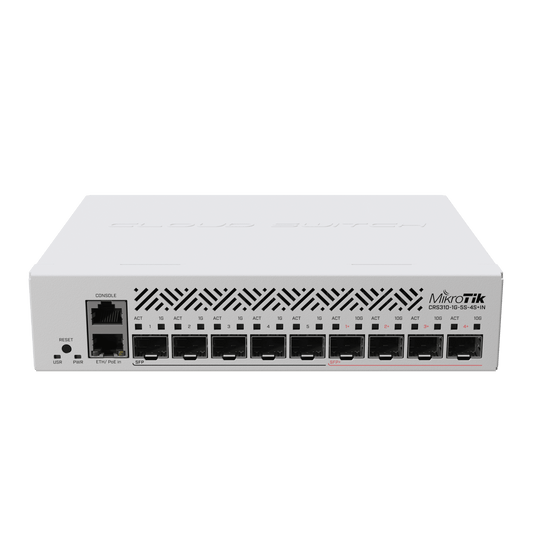 Cloud Router Switch con 1 puerto GbE/ 5 Puertos SFP/ 4 puertos SFP+ Ideal para Enlaces de Alto Rendimiento