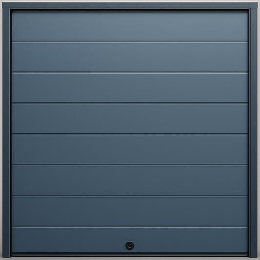 Puerta D / Garage D / Alta Calidad / Linea Central / Color GRIS /  acabdo DELUXE / 9X9 pies / AISLADA / Estilo Americana.