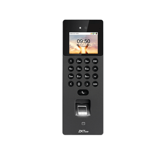 Terminal de Control de Acceso Multi-biométrico / Cámara Binocular 1MP / 3,000 Capacidades de Plantilla / Video Intercomunicador (SIP) / Varias Autenticaciones / Compatible ONVIF y SIP / Firmware AC y TA Push / Interconexión Zlink