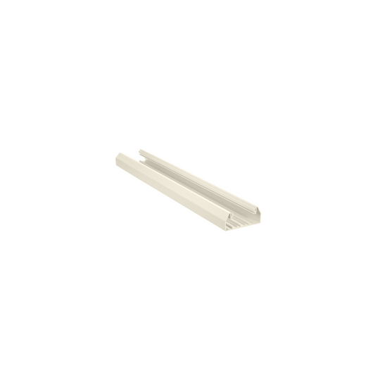 Base para canaleta T-70, de PVC rígido, con orificios perforados para montaje, 103.3 x 44.9 x 1830 mm, Color Blanco Mate