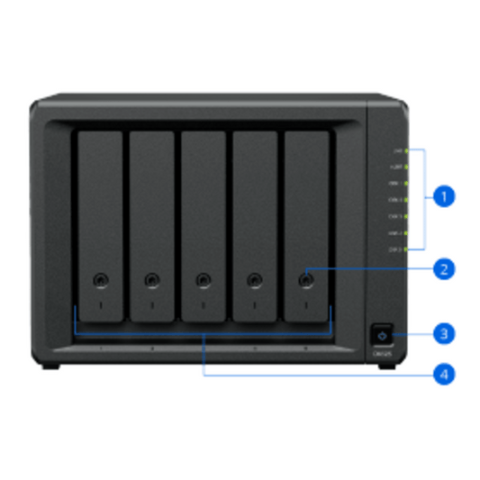 Unidad de Expansión DX525 / 5 Bahías para Unidades 3.5" y 2.5" / Intercambio en Caliente / Compatible con Synology DiskStation / Garantía de 3 Años Ampliable a 5