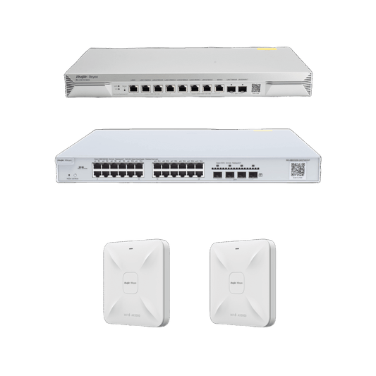 Solución Completa de Red para hasta 1500 Clientes y hasta 9 servicios de Internet., Ideal para Iniciar un Proyecto de Hotelería u Oficina