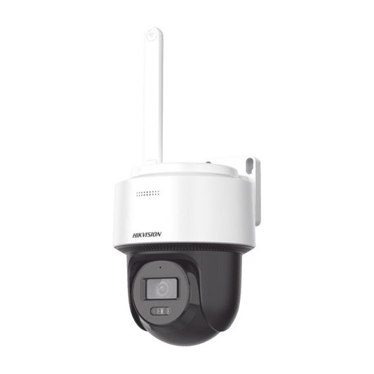 Domo PT IP 4 Megapixel / Lente 4 mm  / Dual Light (30 mts IR + 30 mts Luz Blanca) / ACUSENSE / Autoseguimiento en Humanos / PoE / IP66 / Micrófono y Bocina Integrado (Audio de Dos Vías) / Micro SD / Incluye Montaje de Pared o Techo