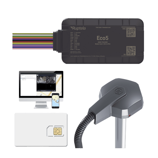 Dispositivo de Rastreo Vehicular / Conectividad LTE Cat1 y LTE-M / BLE 5.0 / GNSS U-blox / Carcasa IP54 / Batería Interna de Respaldo / Detecta Interferencias