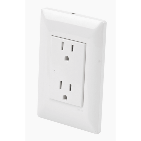 Contacto Inteligente de Pared Doble 220, 15A, con Supresor de Picos Tipo A.