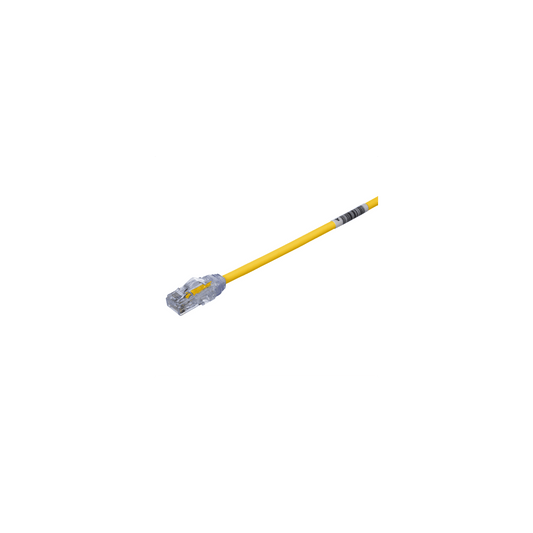 Cable de Parcheo UTP Cat6A, CM/LSZH, Diámetro Reducido (28AWG), Color Amarillo, 4ft