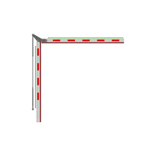 Brazo Articulado 4 mts (2+2) con Iluminación para Barreras Hikvision Serie DS-TMG320