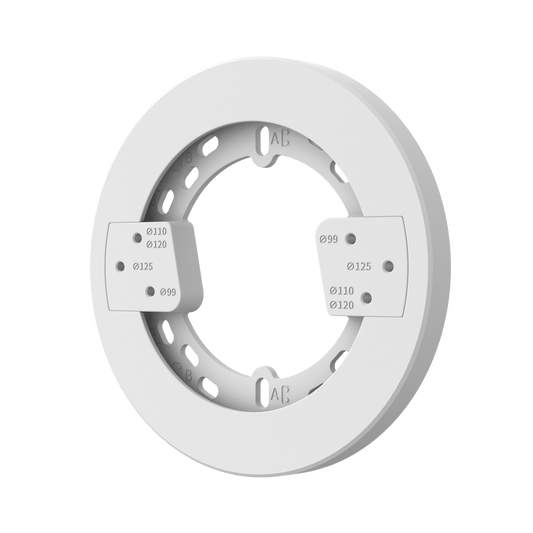 Placa de Montaje para camaras / Material Aluminio y Plástico / Peso 181g / Dimensiones ø140x12.2mm / Compatible con múltiples Accesorios