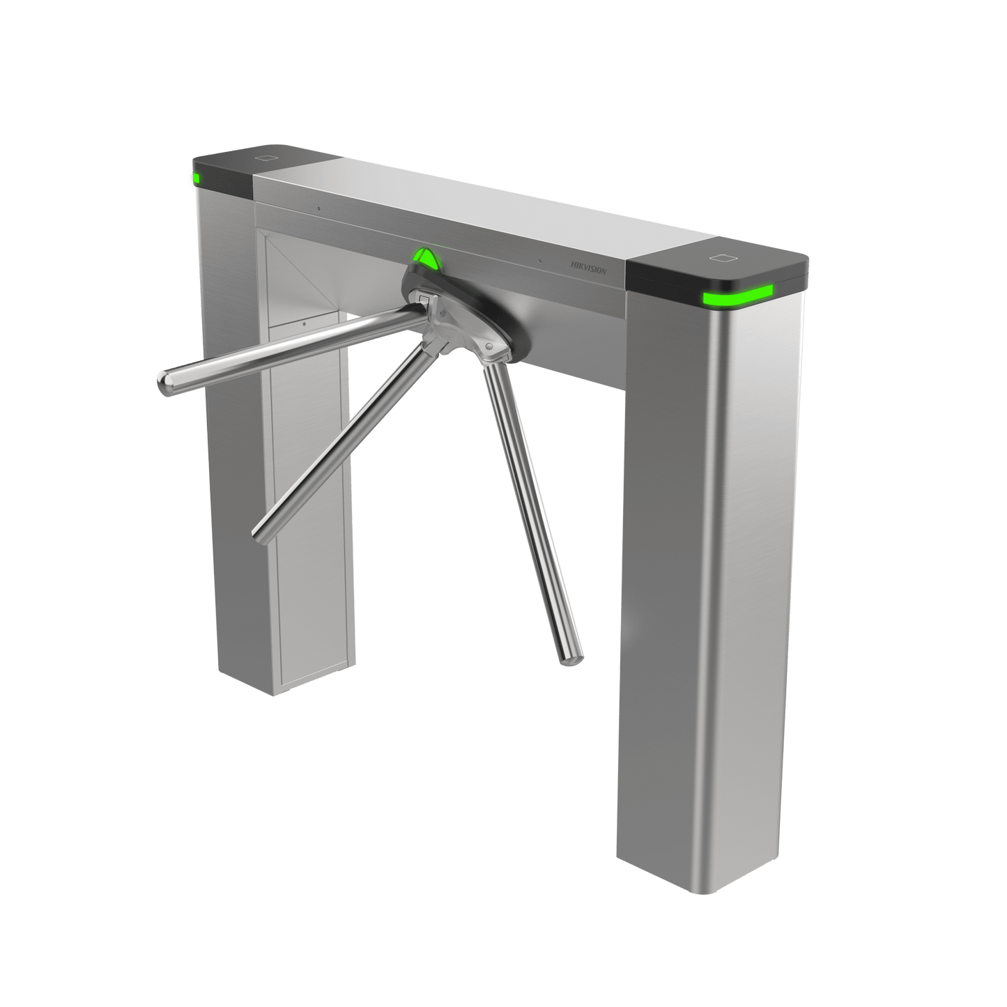 Torniquete Estético Trípode Bidireccional de Acero Inoxidable / 3 Millones de Ciclos MCBF / Interior y Exterior Protegido / LEDs indicadores de Entrada y Salida /Tipo Puente