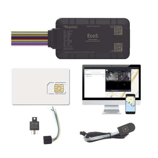 Dispositivo de Rastreo Vehicular / Conectividad LTE Cat1 y LTE-M / BLE 5.0 / GNSS U-blox / Carcasa IP54 / Batería Interna de Respaldo / Detecta Interferencias