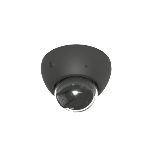 Cámara UniFi Protect G5 AI Dome Negro, Para Interior o Exterior, 4K (8MPX), Ángulo 109.9°. Visión Nocturna IR Hasta 40m, Detecciones Inteligentes de Rostros y Placas, Audio Bidireccional, Protección IP66, Anti-Vandalismo