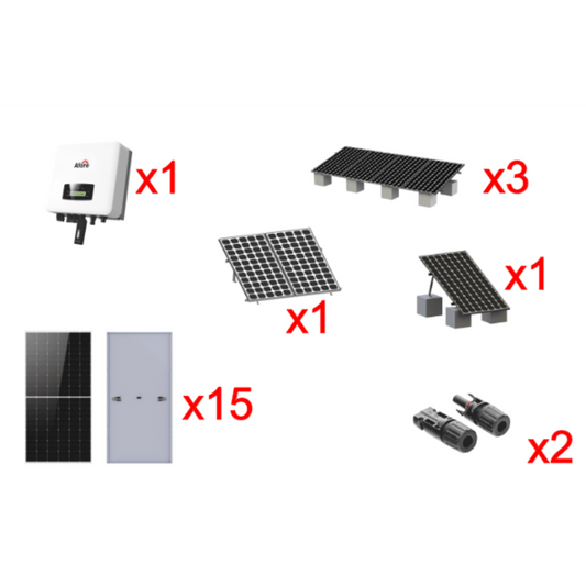 Kit Solar Interconexion  / 9kW  220Vca / Inversor AFORE / Montaje Incluido