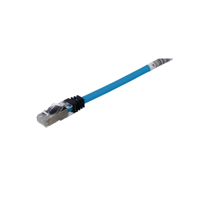 Patch Cord Cat6a, Blindado S/ftp, Cm/ls0h, 0.5 Metros, Color Azul