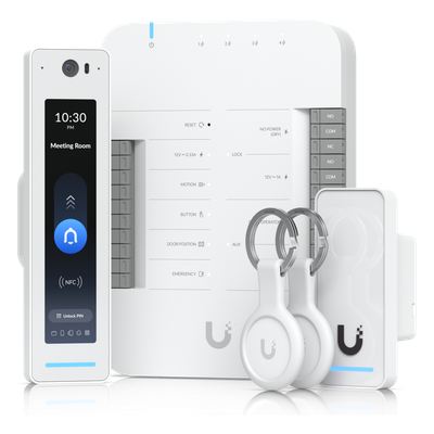 Kit De Control De Acceso G3 Para 1 Puerta, Incluye Door Hub, G3 Reader Pro Y Lector De Salida, Compatible Con Touch Pass, Incluye 2 Keyfobs