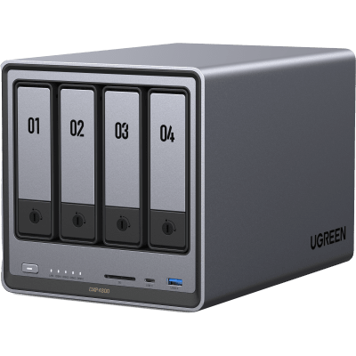 Nasync Dxp4800 | So Ugos Pro |  Intel N100 12th Gen Intel® Quad Core™ | 4-bahias (sata) Hasta 96tb | 2* M.2 Ssd Hasta 16tb| 8gb Ddr5 (exp. A 16gb) | 2.5gb Dual Ethernet | Hdmi 4k | 2* Usb2.0 | 1*usb 3.2gen | 1* Usb 3.2gen2 | 1*usb-c 3.2gen2 | Sd