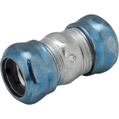 Cople Compresión Hermético De Acero Galvanizado Para Pared Delgada De 1 1/4" .