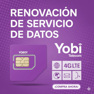 Renovación De Plan Anual De Servicio De 1gb Para Sim Yobi (no Incluye Sim)