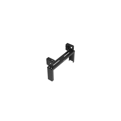 Rack De Distribución Aéreo De 2 Postes Panzone®, Rieles Roscados #12-24, De 4 Ur, Color Negro