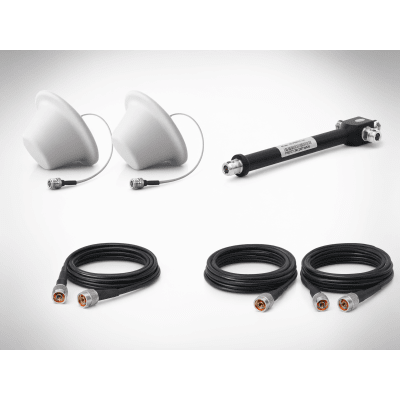 Kit De Expansión De Antenas / 2 Domos / Divisor 3 Salidas / Jumpers 3 M (9.8 Ft) Y 15 M (49.2 Ft)