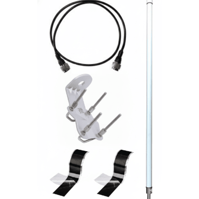 Antena Lora Exterior Omnidireccional / 5dbi / Frecuencia 860-930 Mhz / Ip67 / Resistencia Al Viento 200 Km/h / Kit De Montaje En Poste / Cable Coaxial 1 Metro