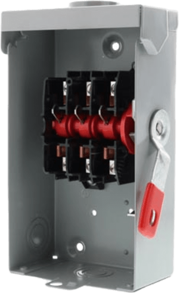 Interruptor De Seguridad Gnf322ra, 240vca, 3 Polos, 60 Amp, Sin Portafusibles, Nema 3r.