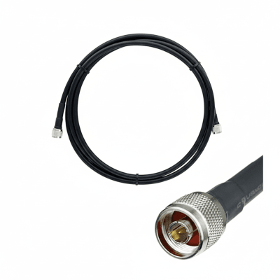 Jumper Coaxial Con Cable Epcom405 | Conector N Macho En Los Extremos | 60 Centímetros (23.62 Pulgadas) De Longitud.
