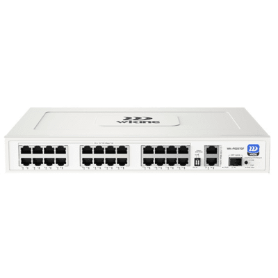 24 X 10/100mbps Poe Ports, 2 X 10/100/1000mbps Rj45 Uplink Ports And 1 X 1000mbps Sfp Slot